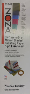 Zona 4x5.5&amp;quot; - 3m WetorDry Micron Graded Polishing Paper - Assortment