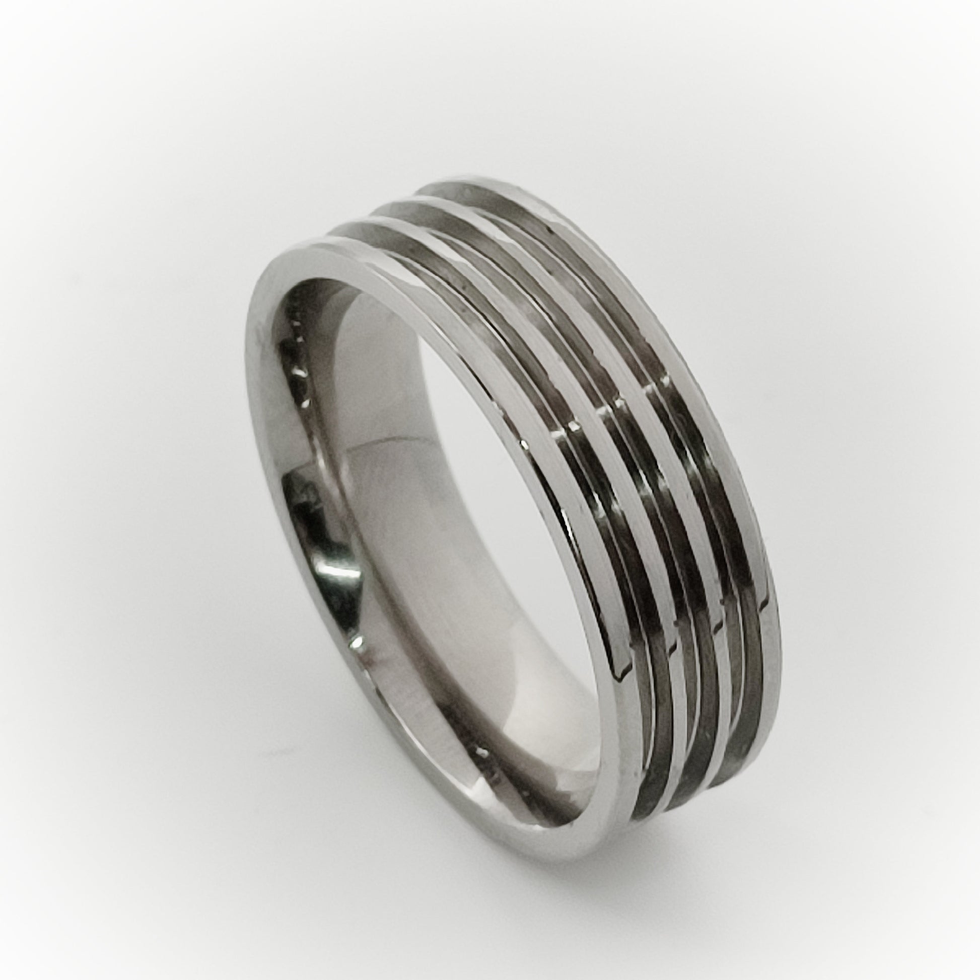 Titanium - Triple Channel Ring Blank - 8/1.5x3 - Bentwood Ring Supplies