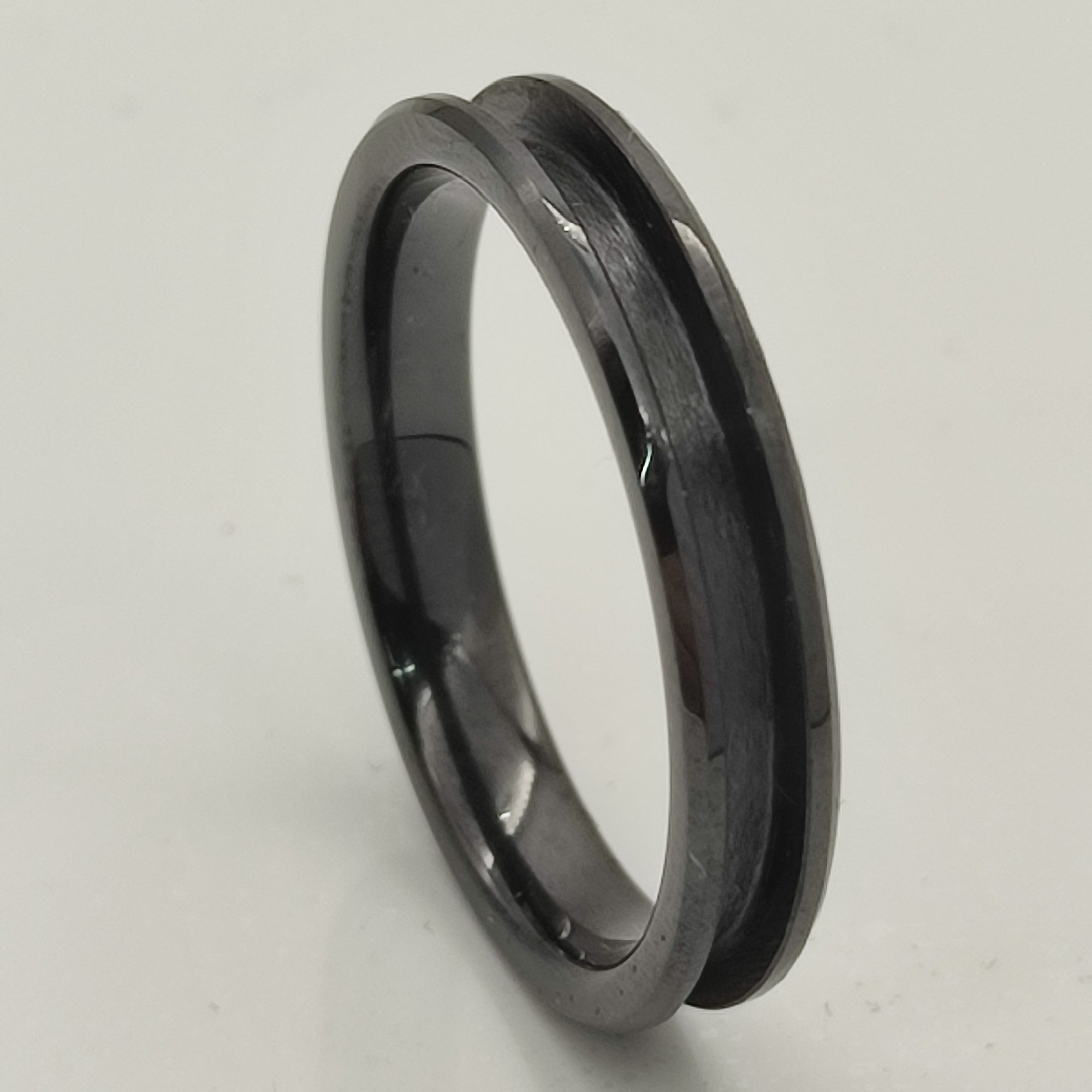 Ceramic channel Ring Blank - 4/2 - Bentwood Ring Supplies