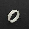 White Ceramic - Channel Ring Blank - 6/3