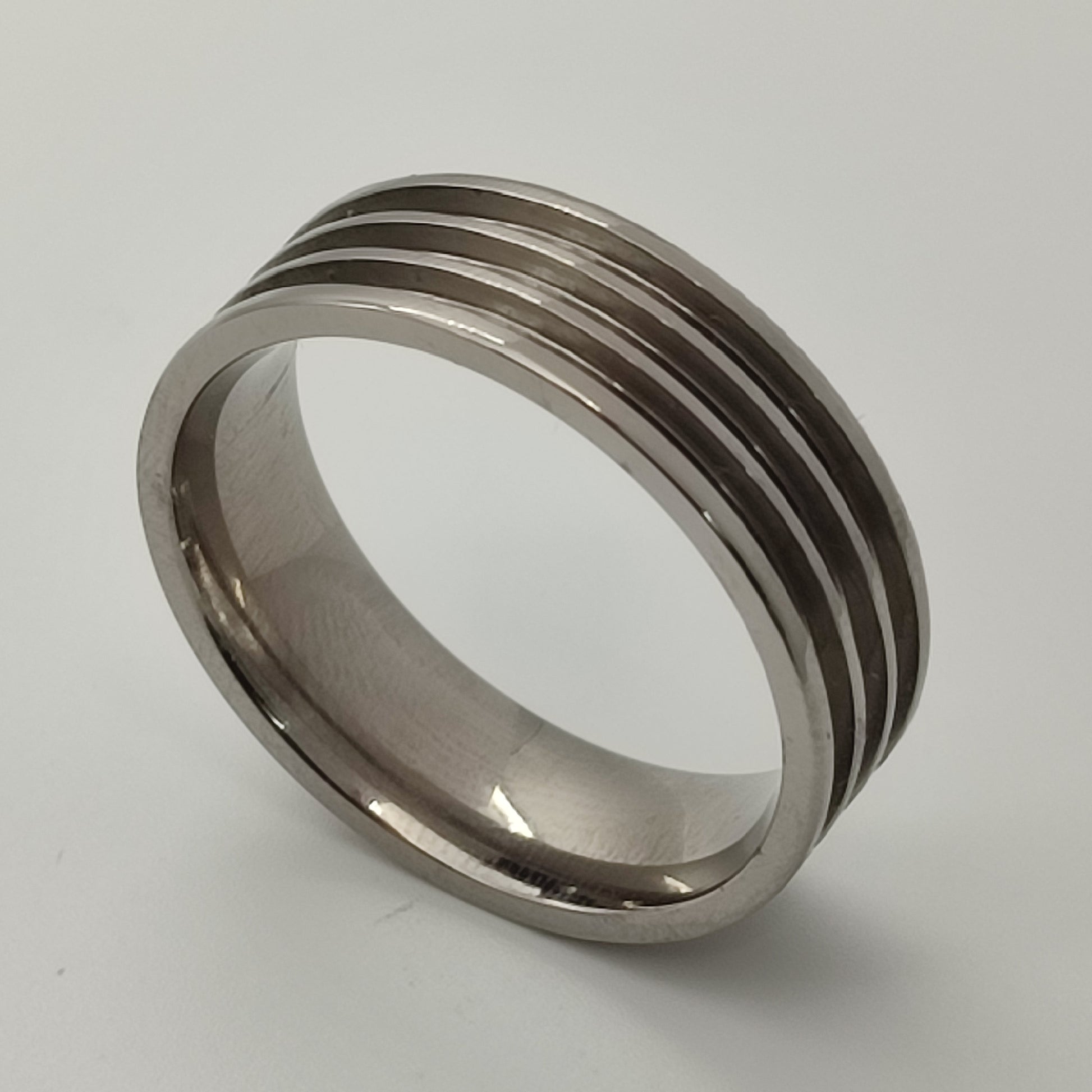 Titanium - Triple Channel Ring Blank - 8/1.5x3 - Bentwood Ring Supplies