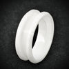 White Ceramic - Channel Ring Blank - 8/4