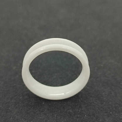 White Ceramic - Channel Ring Blank - 6/3